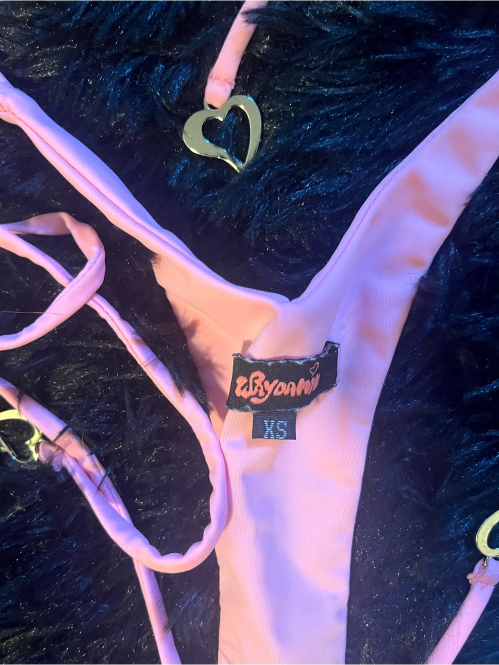 Pink Strappy Women’s Bikini Set